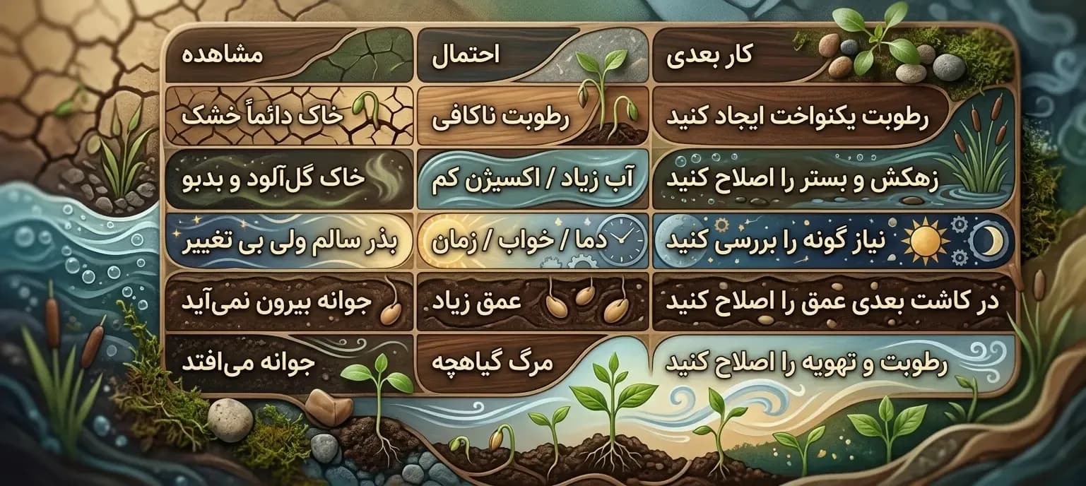 جدول عیب یابی سریع